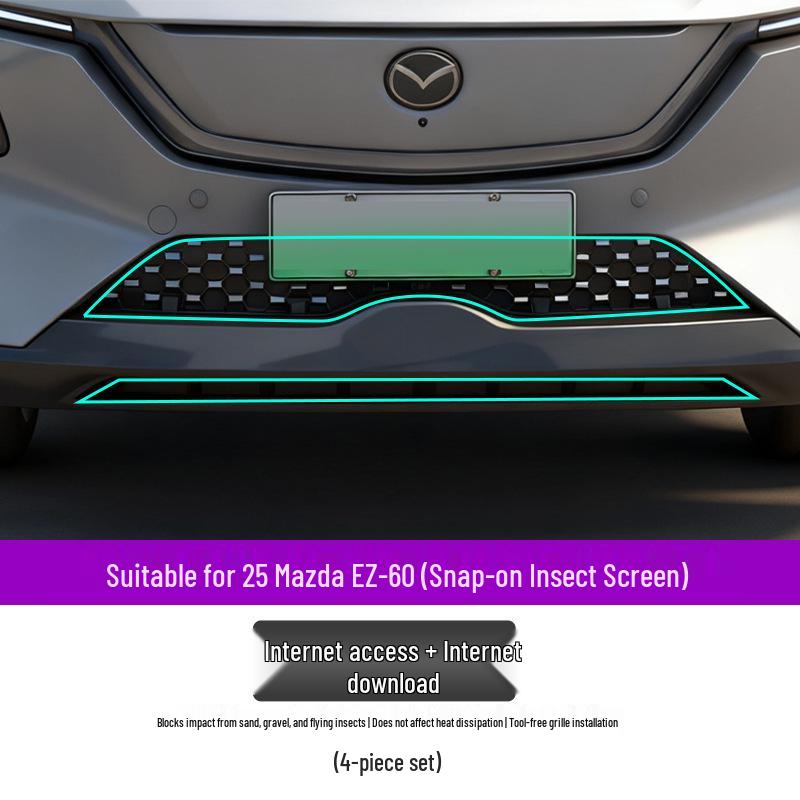 Mazda EZ60 Front Insect Net with Removable Stainless Steel Buckle - Mosquito and Insect Protection, Original Car Starry Sky Design