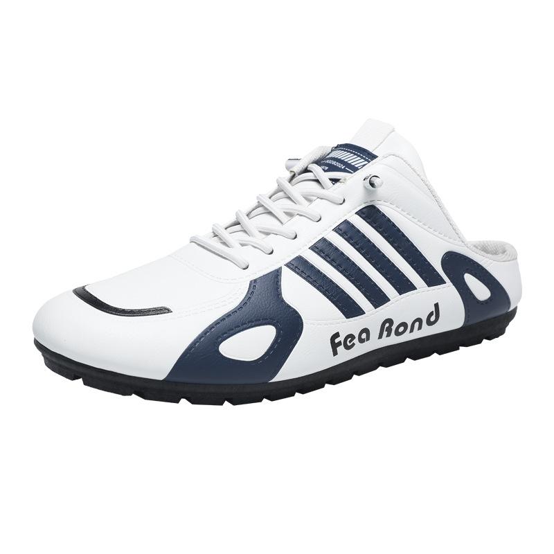 Men's shoes summer 2025 new classic bag head drag non-slip outer wear breathable half tray lazy one pedal Doudou shoes men