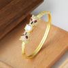Hip Hop Inlaid Zircon Bracelet Exaggerated Punk Style Leopard Bracelet Bracelet for Women