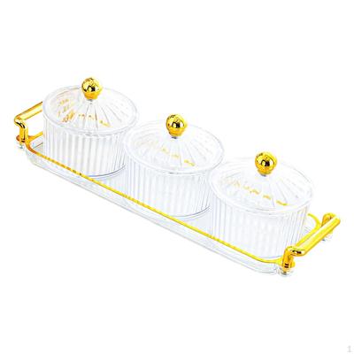 Dried Fruit Snack Serving Tray Dish with Lid Snacks Divided Kitchen Storage Jar