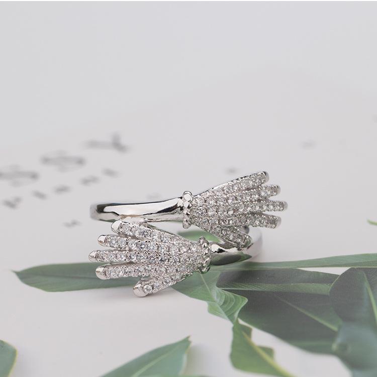 Embrace Eternal: Diamond-Studded Women s Ring - Perfect Christmas Gift for Couples One Size