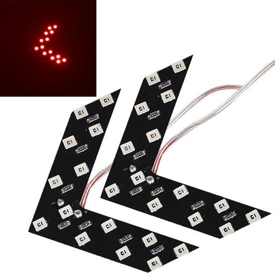 2Pcs Car Vehicle Rear View Mirror LED Arrow Panel Turn Signal Indicator Light