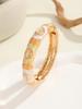 1PCS Fashion Opal Enamel Bracelet for Women Gold-Plated Enamel Wide Bracelet Jewelry Gifts
