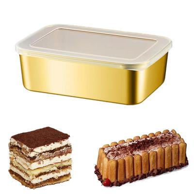 Tiramisuform av rostfritt stål, kakfat, kakformningsbehållare med lock, kakförvaringslåda, hushållsverktyg för dessertbakning