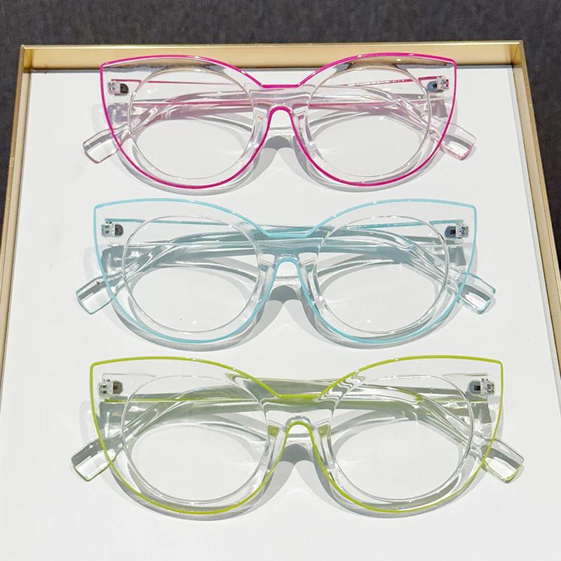 Fashion Designer Anti Blue Light Women Reading Glasses Prescription Glasses Optical Eyewear Single Focus Presbyopic Glasses+3.5