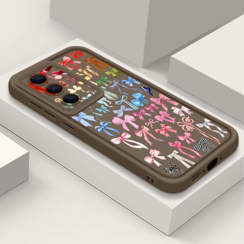Colorful Bowknots Pattern Case For Samsung A57 A37 A17 A56 A36 A16 A55 A35 A15 A54 5G S21 FE S22 S23 S24 S25 Plus S26 Ultra Bumper Cover