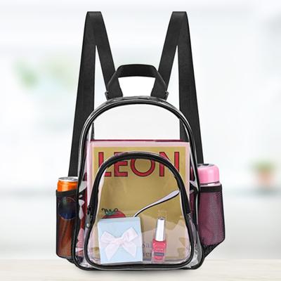 Studentský batoh, průhledný, průhledný, velkokapacitní, hladký zip z PVC, školní taška