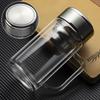 OLOEY Insulated Double-Wall Glass Mug with Handle