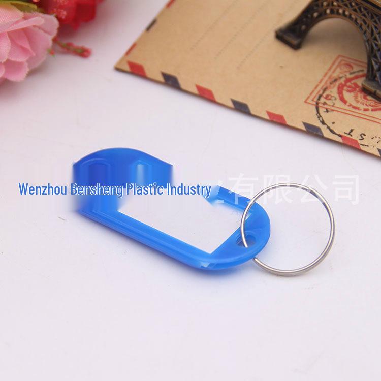 Colored Plastic Key Tag - Luggage, Hotel Room Number, Keychain Keyring Identifier