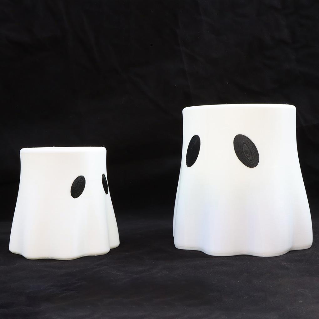 Unique Halloween Gift Idea Halloween Ghost Flower Pot Halloween Ghost Bucket Vase Candy Bowl Fern Display Stand Decor for Ghost