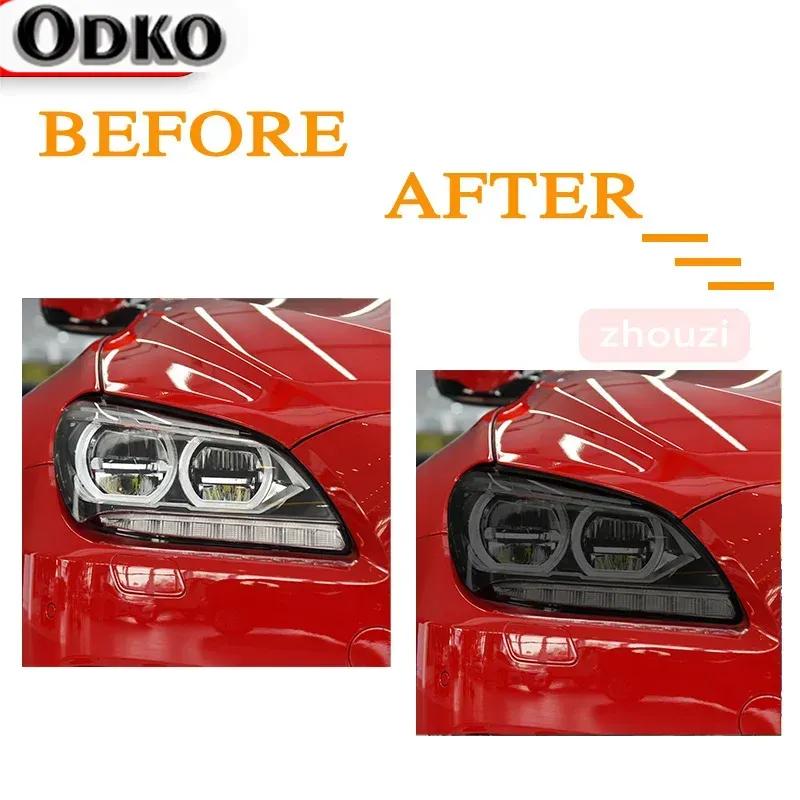 Für BMW 6er F06 F12 F13 M6 GT G32 2 Stück Autoscheinwerfer Tönung Schwarz Schutzfolie Vinyl Transparent TPU Aufkleber Zubehör