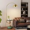 Marble Base Floor Lamp with Side Table & Storage Shelf for Living Room & Bedroom