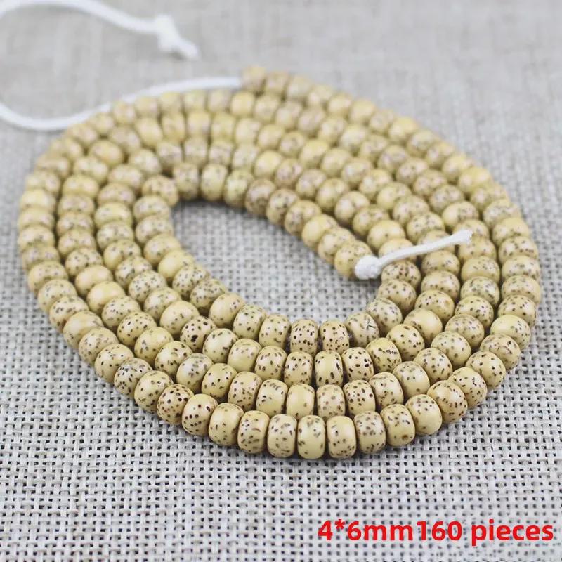 Golden Yellow Star Moon Bodhi Beads Bracelet - 108 Beads Rosary, Hainan Traditional Material