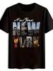 Black NY Graphic T-shirt - Casual Crew Neck Short Sleeve Tee with Iconic New York City Print