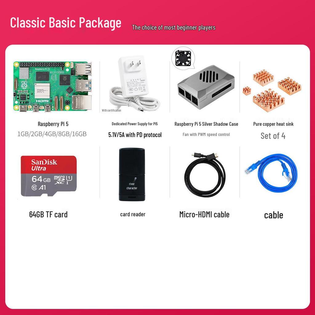Płyta rozwojowa Raspberry Pi 5. generacji - Zestaw AI 4B z OpenClaw do programowania w Pythonie