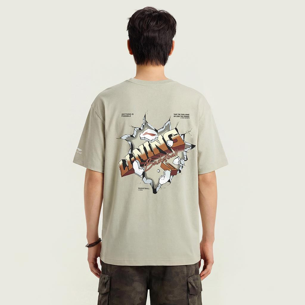 Li-Ning Quick-Drying Cool Antibacterial Round Neck Casual T-Shirt Unisex Tops ATSW301-5