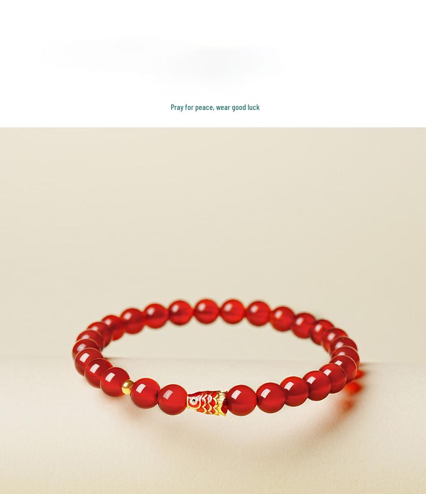 Red Agate Year of the Horse Women's Bracelet - Birthday Gift