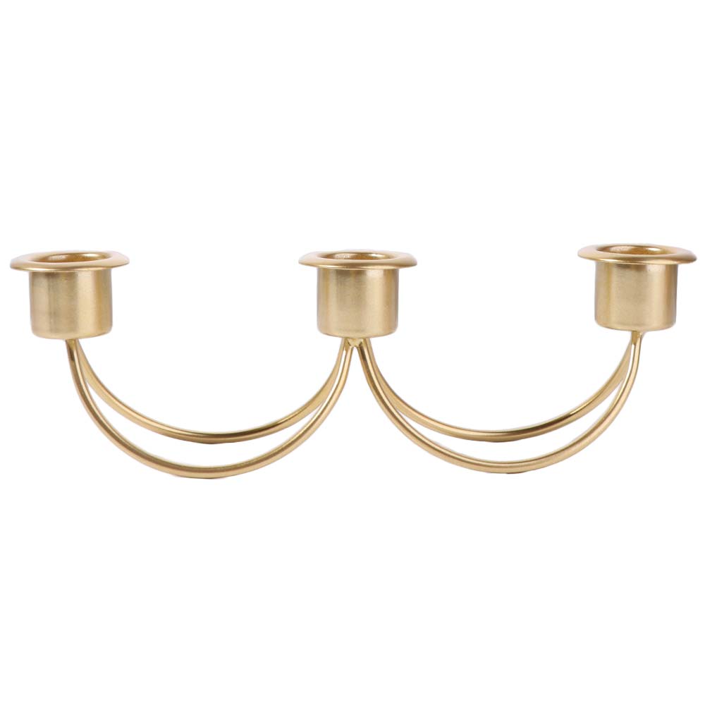 

Elegant European Style Three Head Candlestick Minimalist Iron Candle Holder Vintage Candle Stand Event