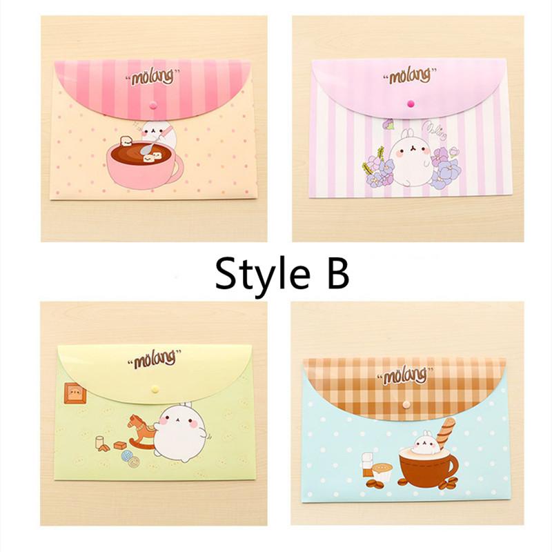 

Набор из 4 шт., бумажные папки формата А4, креативная офисная папка для документов, цветочная папка для документов, милый кролик, школьные сумки для экзаменационных файлов