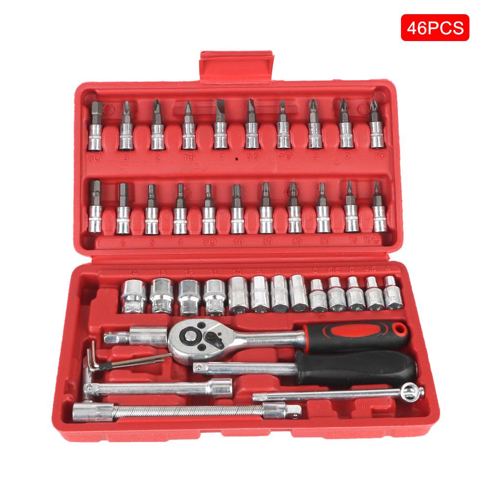 

Набор головок Torx с храповым механизмом, динамометрический ключ, инструменты для снятия стержней, инструменты для ремонта автомобиля, набор головок с приводом 1/4 дюйма, 46 шт., 53 шт.