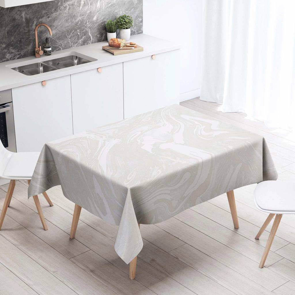 Marble Striped Tablecloth Home Decor Stain Resistant Waterproof Table Decoration Rectangular Kitchen Fireplace Tops