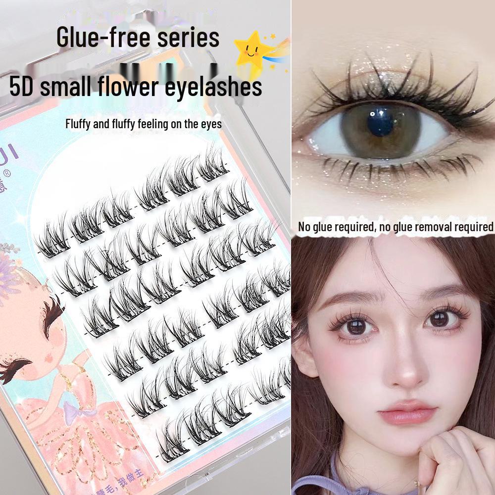 

Самоклеящиеся накладные ресницы 5D с завитком в виде цветка, без клея