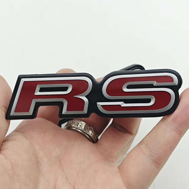 3D Red Crystal Logo RS Emblem Car Front Grill Badge Rear Trunk Sticker For Honda Civic Fit City Accord RAV4 CRV Jazz Accessories ajv256