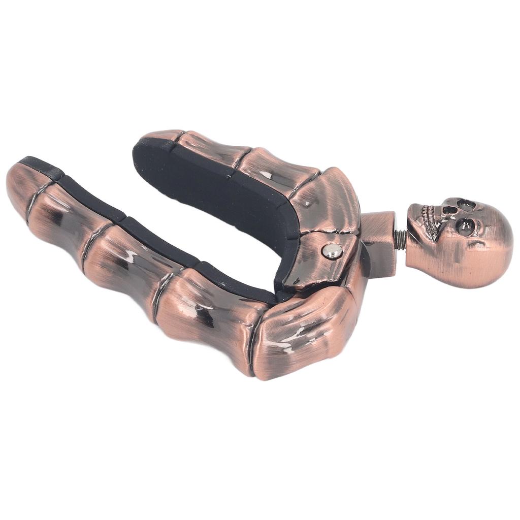 Guitar Capo Skull Knob Locking Design Soft Silicone Scratch Resistant Capo for Electric Acoustic Guitars Ukulele