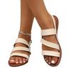 Large size buckle with flat sandals women's one-word buckle beach cool slippers sandals