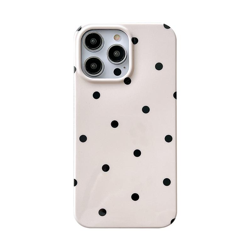 Cute Polka Dots Print Phone Case for Iphone 16 15 16pro 11 15Pro 14 14pro 13 Pro Max 12 Protective Silicone Back Cover