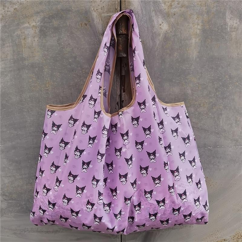 Eco-friendly Foldable Shopping Bag – Japanese & Korean Cartoon Design, Portable and Sturdy