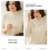 Women's Cashmere Raglan Sleeve Slim Fit Sweater - Half High Neck, Thickened, Solid Color, Versatile Knitted Top.