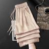 Beige Women's Wide-Leg Pants: Spring/Summer 2025 Lazy Style, Loose, Slimming & Comfortable.