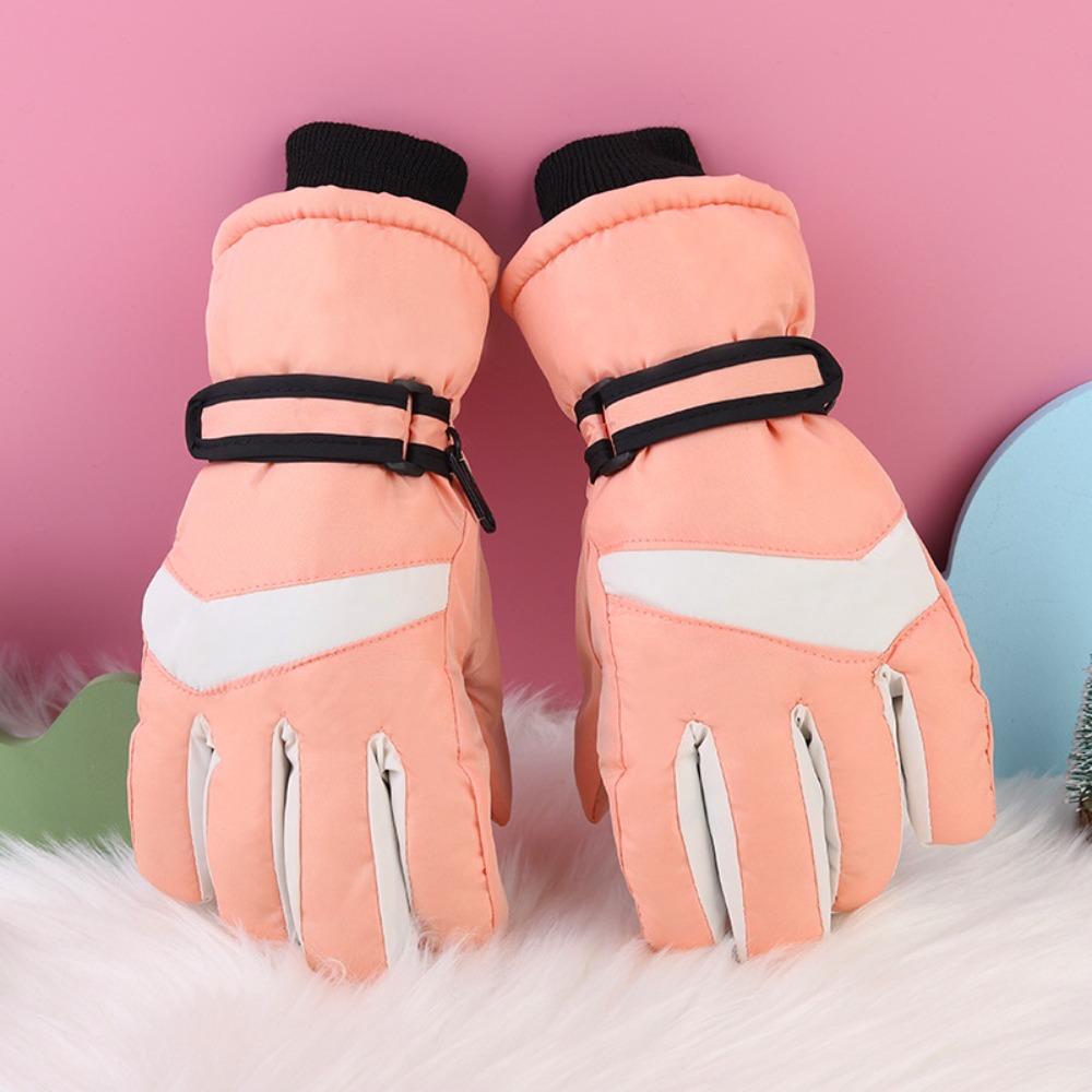Practical Waterproof Ski Gloves Thicken Non-slip Gloves Warm Winter Mittens