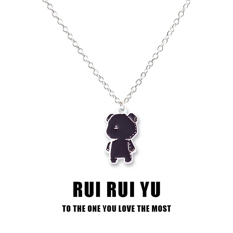 RUI RUI YU Violent Bear Pendant Pendant Necklace for Women Men Girlfriend Couple Lover Jewelry Gift