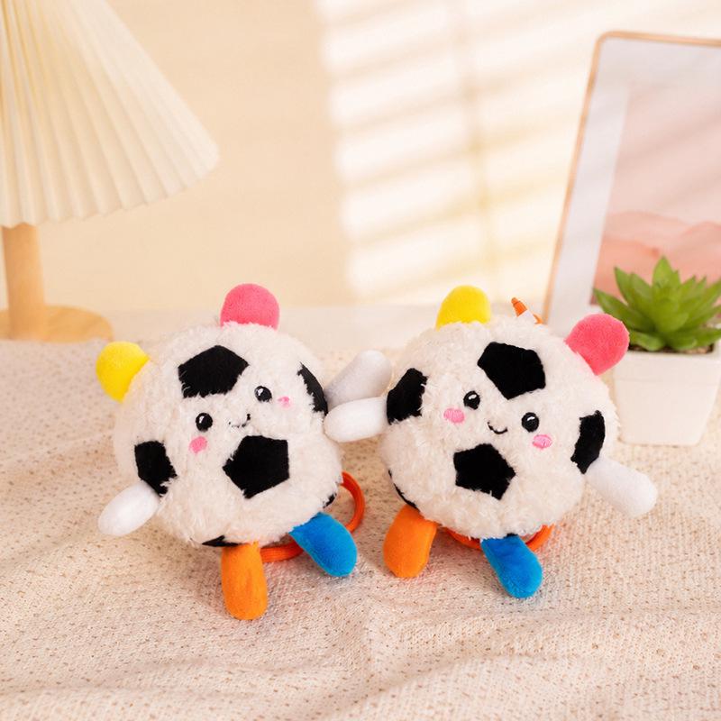 Adorable Soccer Ball Responding Doll Keychain - World Cup Plush Football Pendant Fan Gift