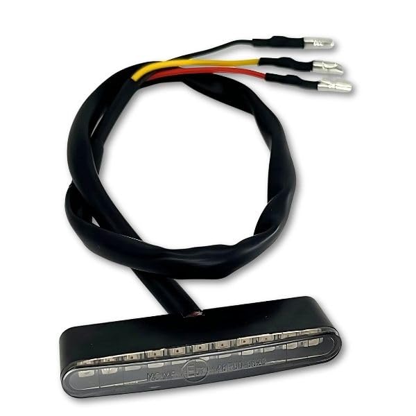 

JYFACTORY Светодиодный задний фонарь Стоп-сигнал Задний фонарь Мотоцикл 11 рядов Дымчатый чёрный