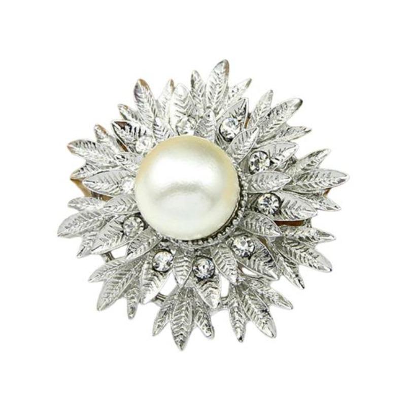 Alloy Flower Faux Pearls Brooch Pin Brooches Wedding Party Jewelry Gift