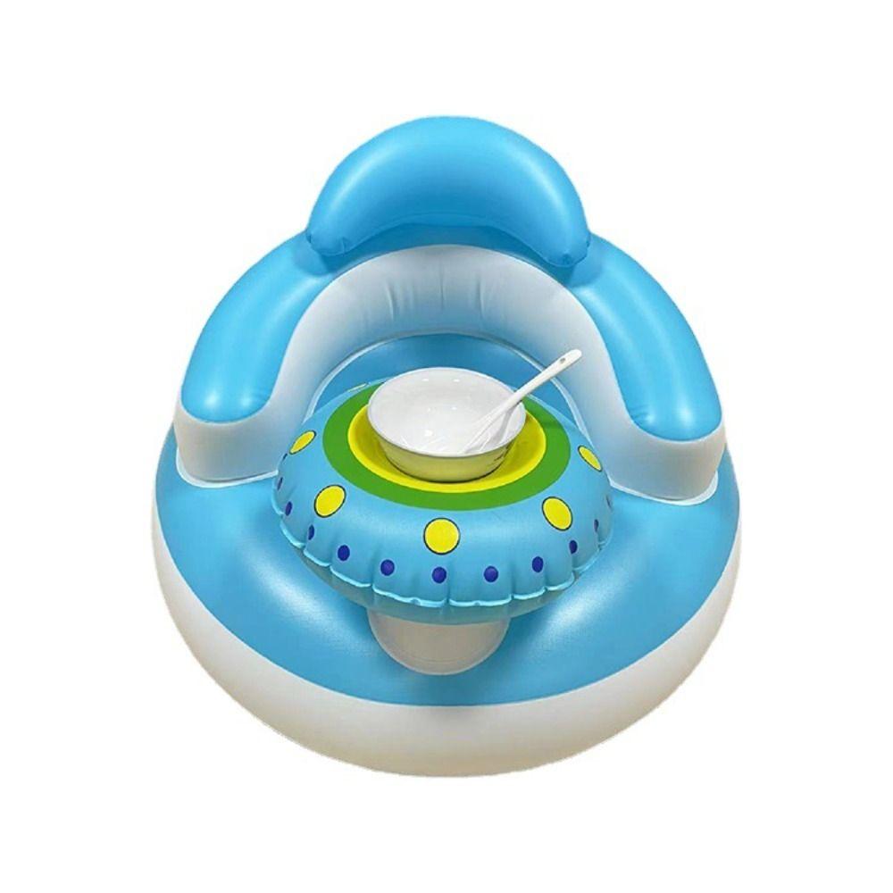 Samonapompowywana dmuchana sofa dla niemowląt z funkcją muzyczną Stołek do nauki siedzenia dla malucha Chłopiec/Dziewczynka