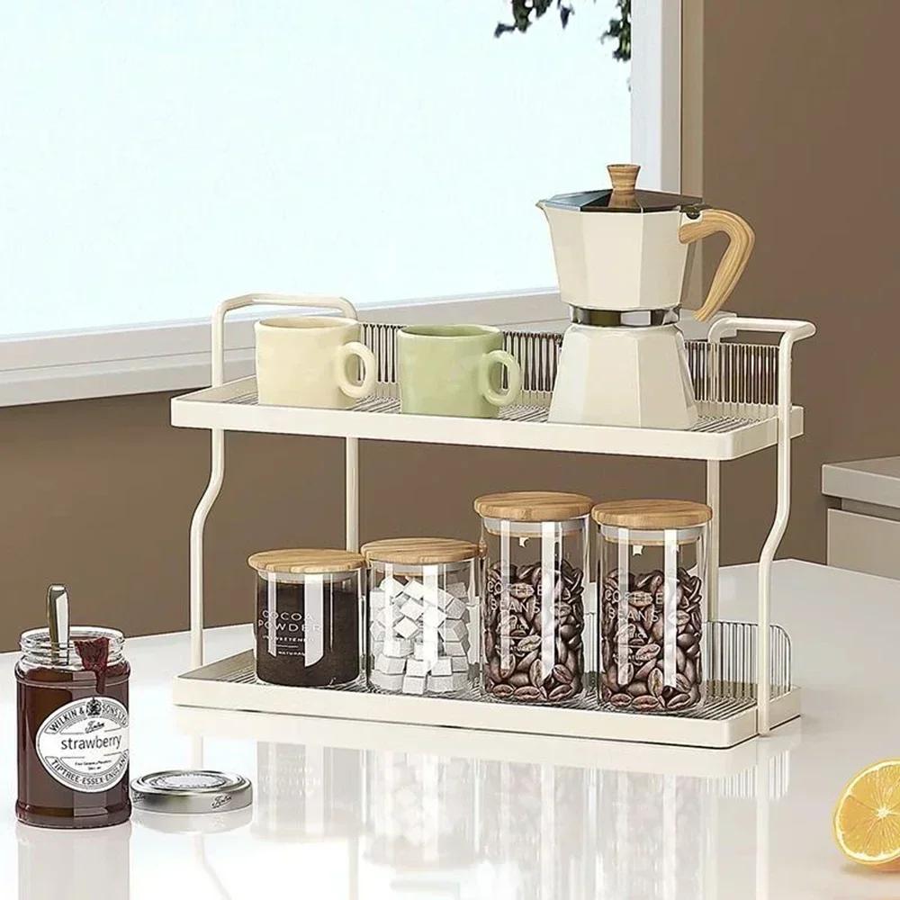 Kitchen Storage Rack Seasoning Household Countertop Multi-functional Shelf Multi-layer Makeup Organizer for Bathroom Living Room