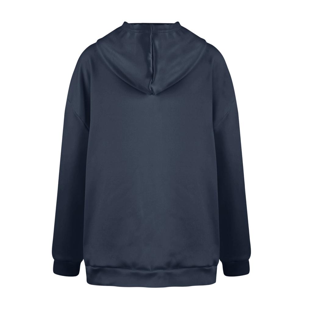 Women's Fashionable Casual Long-Sleeved Top With Fleece Thickened Hooded Sweatshirt