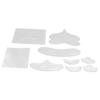 10 Stück Brustfalten-Pads Multifunktionales Silikon Gesichts-, Augen-, Halsfalten-Patch-Set