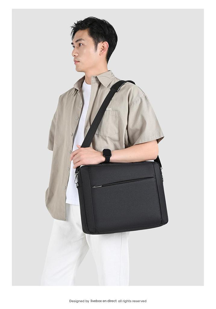 Herren Crossbody Laptoptasche - Großes Fassungsvermögen, Schlichtes Design, Handheld