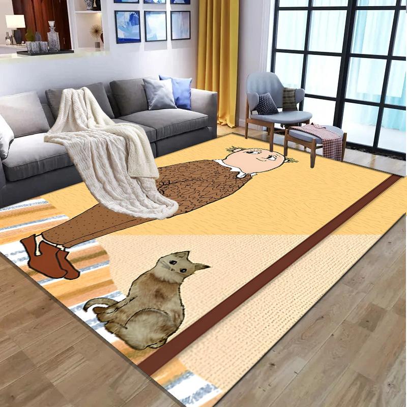 Alfons Aberg Pattern Rug, Indoor/Outdoor Mat, for Picnic, Gameroom, Bedroom, Office, Living Room, Home Decor Carpet, Birthday Gift
