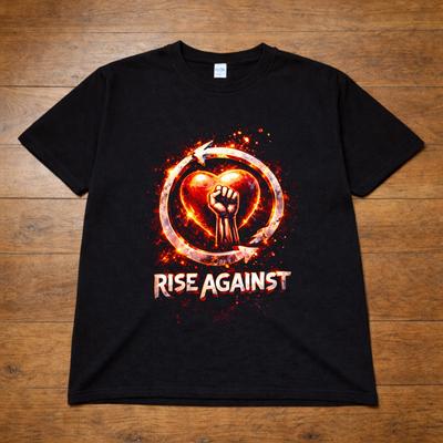 Rise Against Band T Shirt Punk Rock Logo Graphic Tee Adults Kids