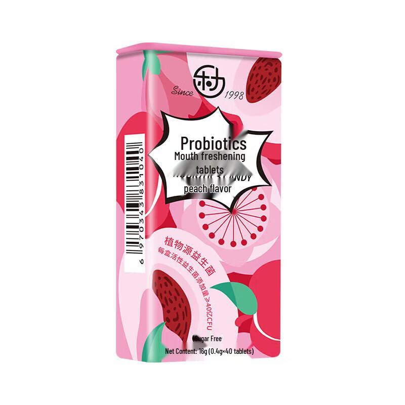 Leliy Peach Probiotic Mouth Freshener Lozenges
