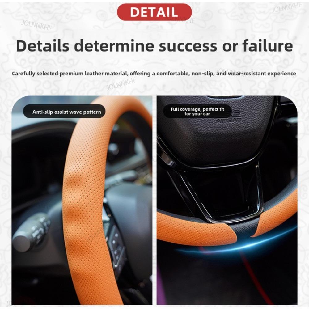 Xiaomi Anti-Slip Sweat-Absorbent Car Steering Wheel Cover Universal Ultra-Thin All-Season Suede Nappa Automotive Interior Accessories