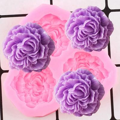 Şakayık Çiçek Silikon Kalıp Düğün Cupcake Topper Fondan Pasta Dekorasyon Aracı