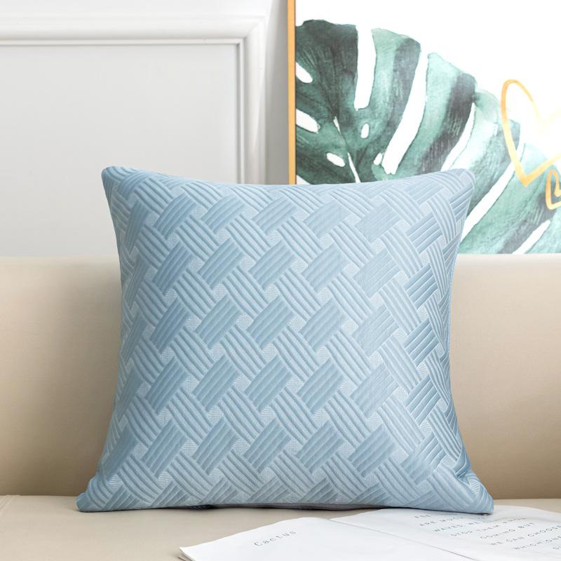 1pcs Creative Ice Silk Pillow Cover Solid Color Diamond Pattern Cushion Cover Home Sofa Decorative Pillowcase 45x45cm