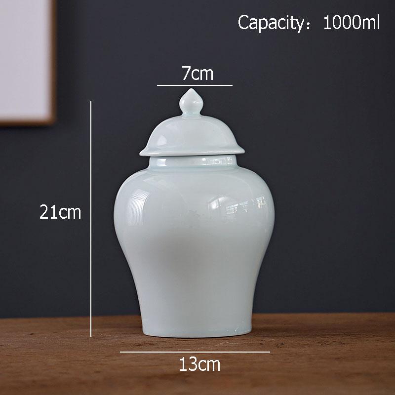 Enamel Color General Jar Ceramic Candy Jar Tea Caddy Cosmetic Containers Classical Porcelain Storage Jars Vintage Home Decor